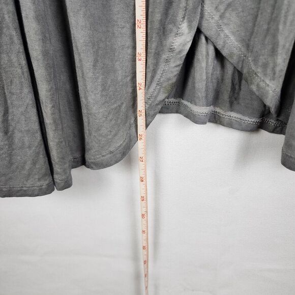 POL Gray Lace Crochet Racerback Tank Split Front Sz Medium Boho Hippie Festival - Picture 7 of 7